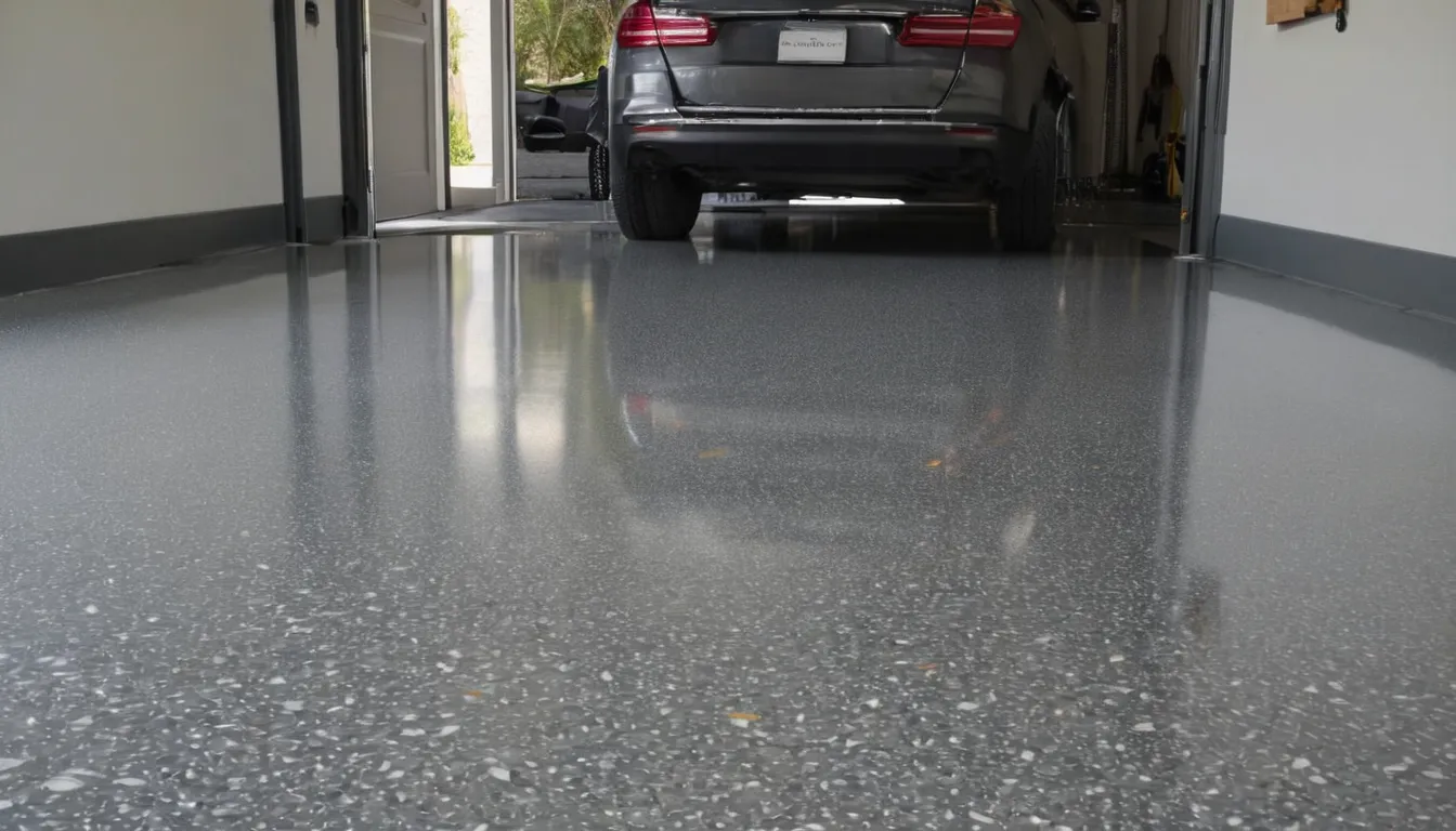 Homeowner and a local provider reviewing a freshly coated epoxy garage floor in a Lansdale home